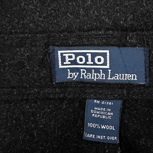 Polo Ralph Lauren 100% Wool Pants Cargo Pockets Charcoal Gray XL 35 x 30 - Picture 5 of 6